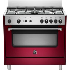 La Germania AMN96 5 G VI V Κουζίνα Φυσικού Αερίου 115lt με Εστίες Φυσικού Αερίου Π89.7εκ. Κόκκινη